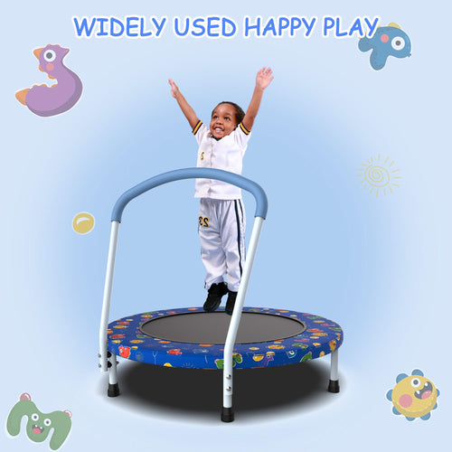 36inch Mini Trampoline for Kids Ages 1-6 Indoor Outdoor Trampoline with Handle Fun for Kids - Image 8