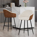26.5'' Modern - Style counter height bar stools, with comfortable upholstery,durable metal legs ensure stability, enhance the decor of your kitchen or dining area.--Brown - DTYStore