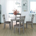 5 Piece Industrial Wooden Dining Table Set with 4 Chairs for Dining Room - DTYStore