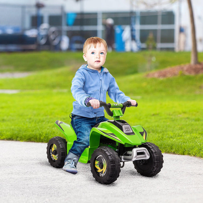 6V Kids ATV 4-Wheeler Ride on Car, Electric Motorized Quad Battery Powered Vehicle with Forward/Reverse Switch for 18-36 Months Old Toddlers, Green - DTYStore