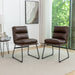Milos Contemporary Upholstered Dining Chairs, Set of 2, Antique Brown - DTYStore