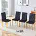 4 piece dining chairs.The gold metal legs complement the black velvet, showcasing a perfect blend of modern and classic elements.Suitable for various occasions such as kitchens,conference rooms, etc. - DTYStore