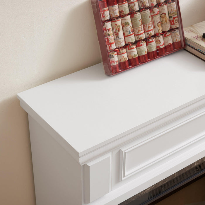 Only Mantel (NOT INCLUDED 23" FIREPLACE) -White,41.34"W*14"D*40"H - DTYStore