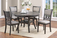 Dining Room Furniture Grey Finish Set of 2 Side Chairs Cushion Seats Unique Back Kitchen Breakfast Chairs - DTYStore