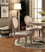 Transitional Rustic Oak and Beige Side Chairs Set of 2 Chairs Dining Room Furniture Padded fabric seat Elegant Kitchen Dining Room - DTYStore