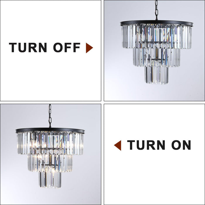 Black Luxury Crystal Chandelier Modern Chandeliers Lights
