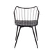 Winston Farmhouse Chair in Black Metal and Black Wood by LumiSource - DTYStore