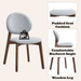 Hadasa Light Gray & Walnut Finish Side Chair (Set of 2) - DTYStore