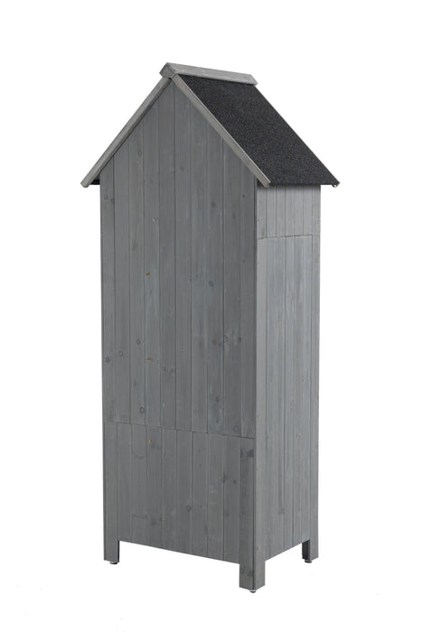 30.3"L X 21.3"W X 70.5"H Outdoor Storage Cabinet Tool Shed Wooden Garden Shed - DTYStore