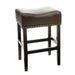 26' Backless Counter Stools, 2-Pcs Set, Brown - DTYStore