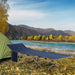 Outsunny Folding Camping Cot for Adults with Carry Bag, Side Pocket, Outdoor Portable Sleeping Bed for Travel, Camp, Vacation, 330 lbs. Capacity, Blue - DTYStore