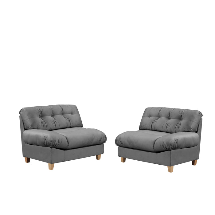 90.5 inch Cloud compression sofa, Love seat sofa, frosted velvet minimalist modern sofa, suitable for living room, apartment, bedroom, office,dark gray