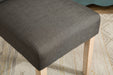 Habit Solid Wood Tufted Parsons Dining Chair, Set of 2, Charcoal - DTYStore