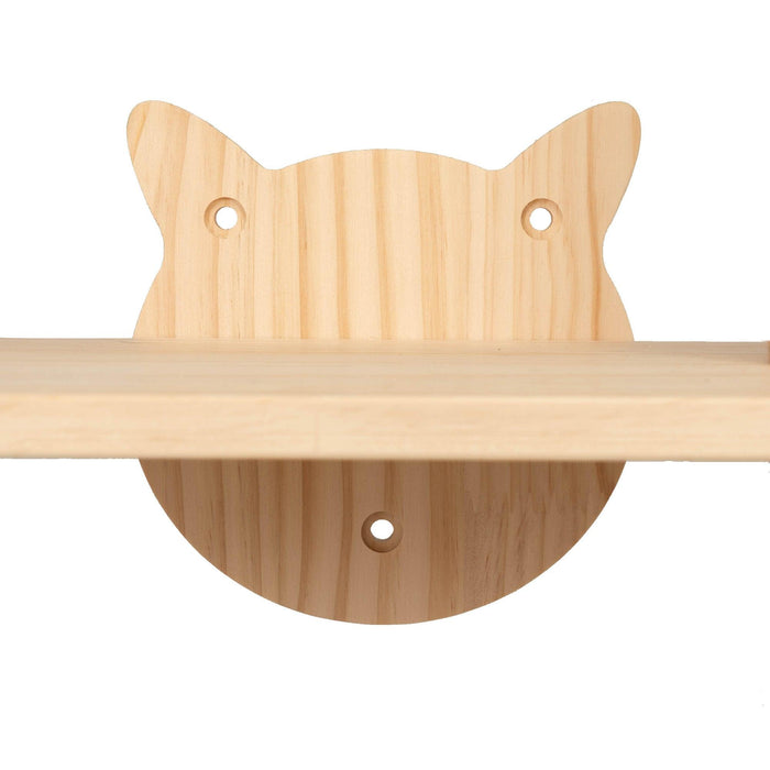 Wall-Mounted Cat Scratching Pad for Small to Large Cat, Indoor Wood Cat Tree with Hammock, Cat Scratcher Perch - DTYStore