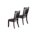 Dark Coffee Fabric Upholstered Side Chairs, Black(Set of 2) - DTYStore