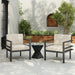 3 Piece Modern Outdoor Patio Seating with Aluminum Frame, Weather-Resistant Cushions, Sleek Design, And a Side Table, Perfect for Patio, Garden, or Balcony - DTYStore