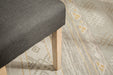 Habit Solid Wood Tufted Parsons Dining Chair, Set of 2, Charcoal - DTYStore