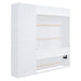 Queen Size Murphy Bed Wall Bed with Shelves,White - DTYStore