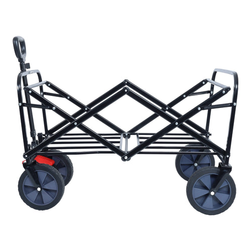 150L Collapsible Wagon Cart Foldable, Utility Garden Wagon with 360lbs Weight Capacity, Heavy Duty Portable Sport Wagon with Wheels for Outdoor, Grocery, Shopping - Image 18