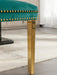Furniture,Nikki Collection Modern, High-end Tufted Solid Wood Contemporary Velvet Upholstered Dining Chair with Golden Stainless Steel Plating Legs,Nailhead Trim,Set of 2ï¼ŒBlack and Gold - DTYStore