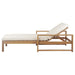 Outdoor Lounge Chairs, 5-Position Chaise Lounge Outdoor, Patio Chaise Lounge with Cushion & Adjustable Backrest, Pool Lounge Chairs for Backyard, Deck, and Lawn, Light Teak - DTYStore