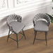 28' Bar Chair Linen Woven Bar Stool Set of 2,Black legs Barstools No Adjustable Kitchen Island Chairs,360 Swivel Bar Stools Upholstered Bar Chair Counter Stool Arm Chairs with Back Footrest (Grey) - DTYStore