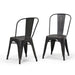 Fletcher - Metal Dining Side Chair (Set of 2) - Distressed Black / Copper - DTYStore