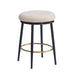 24.75'' Modern Counter Stools Set of 2,White Counter Stools with iron Frame,Sponge cushion,Footrest,suitable for Kitchen/Bedroom/Dining Room. - DTYStore