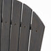 Outdoor Weather Resistant Acacia Wood Adirondack Dining Chairs (Set of 2), Dark Gray Finish - DTYStore