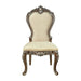 Beige and Antique Oak Side Chair with Nailhead Trim (Set of 2) - DTYStore