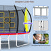 12FT Trampoline with Enclosure - Recreational Trampolines with Ladder, ASTM Approval Outdoor Trampoline for Kids - DTYStore
