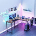 L Shaped Gaming Desk,Brown - DTYStore