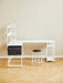 94.5 Inch Home Office Desk L shape gaming desk with storage Shelves and stool - DTYStore