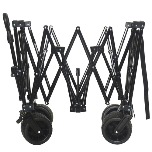 51-inch Extended Heavy-Duty Foldable Utility Wagon - 480lbs Capacity, Patented Ultra-Stable Frame, 1:6 Space-Saving Fold & 7' All-Terrain Wheels, No Assembly Needed, Black- Gray - Image 26