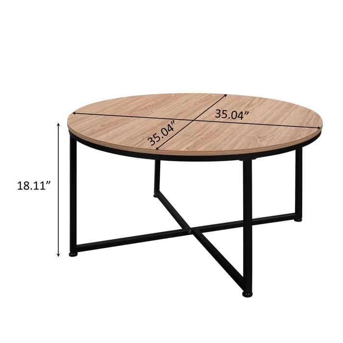 Modern Round Metal Coffee Table - DTYStore