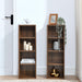 8-Tier Media Tower Rack, CD DVD Slim Storage Cabinet with Adjustable Shelves, Tall Narrow Bookcase Display Bookshelf for Home Office,Multi-functional double-decker bookcase - DTYStore