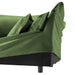 Upholstered Slipcovered Armchair with Ottoman, Deep Seat Armchair W/ Wide Ottoman for Living Room, Armchair Sets with Large Soft Pillows(Set of 2),Chenille Fabric,Green