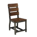 Unique Look Wood Framing Side Chairs 2pc Set Rustic Brown and Gunmetal Finish Industrial Design Casual Dining Furniture - DTYStore