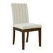 Upholstered Channel-back Dining Chair Set of 2 Light Taupe See below - DTYStore