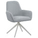Light Grey and Chrome Flare Arm Side Chair - DTYStore