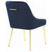 Dark Ink Blue and Gold Wingback Dining Chair (Set of 2) - DTYStore