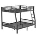 Full XL Over Queen Metal Bunk Bed with Ladder and Slats Support for Adults Teens, Black(Old SKU W2580S00002) - DTYStore