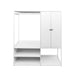Wardrobe Closet, White Cabinet with Shelves, High wardrobe with 2 doors, some storage shelves,Large Clothing Storage with Hanging Rod for Bedroom, Living/Laundry Room - DTYStore