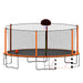 16FT Trampoline with Basketball Hoop pump and Ladder(Inner Safety Enclosure) with soccer goal orange - DTYStore