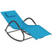 Outsunny Rocking Chair, Zero Gravity Patio Chaise Sun Lounger, Outdoor Rocker, UV Water Resistant, Pillow for Sunbathing, Lawn, Garden or Pool, Light Blue - DTYStore