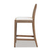 Panama 26.5' Curved Back Cane Rattan Counter Stool, Set of 2, Ivory White Boucle - DTYStore