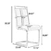 Modern Dining Chairs,PU Faux Leather High Back Upholstered Side Chair with C-shaped Tube. Black Metal Legs for Dining Room Kitchen Vanity Patio Club Guest Office Chair (Set of 4) (Grey+PU) - DTYStore