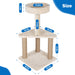 Cat Tree with Sisal Covered Scratching Post, 31.8 Inches Cat Tower with Plush Perchesfor Indoor Cats,15.7 x 31.8 Inches, Furniture Protect,Beige - DTYStore