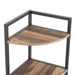 6-Tier Corner Open Shelf Modern Bookcase Wood Rack Freestanding Shelving Unit,Plant Album Trinket Sturdy Stand Small Bookshelf Space-Saving for Living Room Home Office Kitchen Small Space Rustic Brown - DTYStore