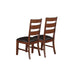 Sara Ladder Back Dining Side Chairs in Brown, Set of 2 - DTYStore